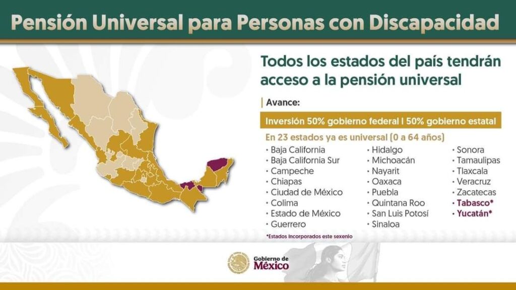 Pensión universal para Personas con Discapacidad avanza.