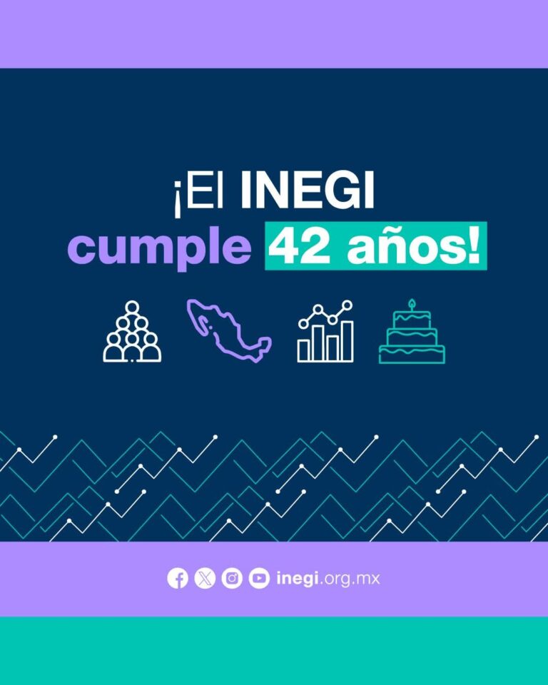 INEGI México a sus 42 años de haber sido creado.
