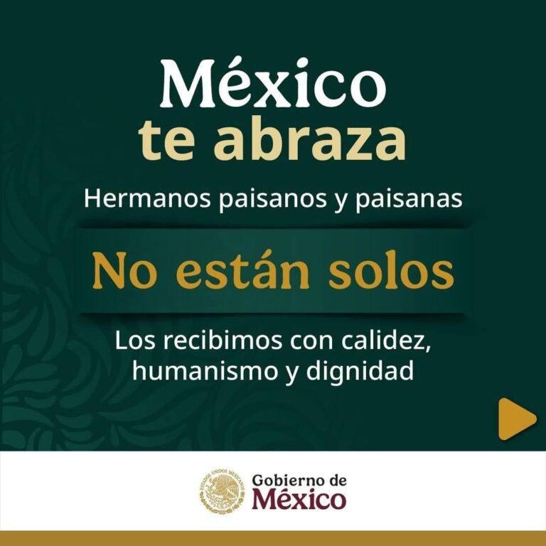 Gobierno de México y su estrategia en apoyo a los repatriados mexicanos.